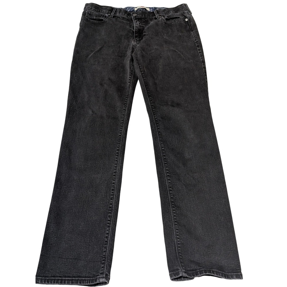 Levi's Jeans Womens 18M Black 525 Perfect Waist Straight Leg Flap Pocket Stretch